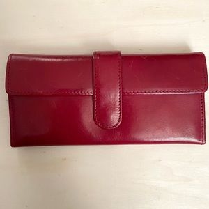 HOBO International Vintage Genuine Leather Red Wallet